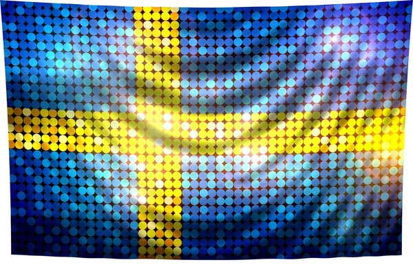 Αφρώδη σημαία της Σουηδίας — Φωτογραφία Αρχείου
