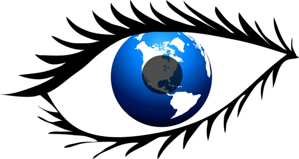 Ochi cu gene și glob — Fotografie, imagine de stoc