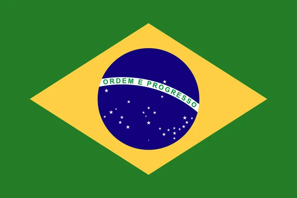 Nationalflagge Brasiliens — Stockfoto