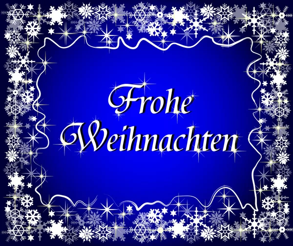 Marco de Navidad alemán con copos de nieve —  Fotos de Stock