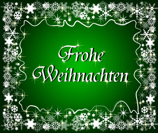German christmas frame with snowflakes — Stock Photo, Image