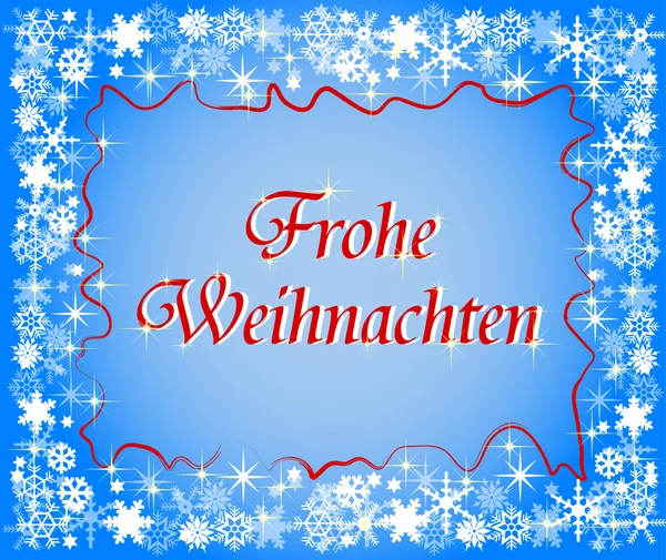 Γερμανική πλαίσιο Χριστούγεννα με νιφάδες χιονιού — Φωτογραφία Αρχείου