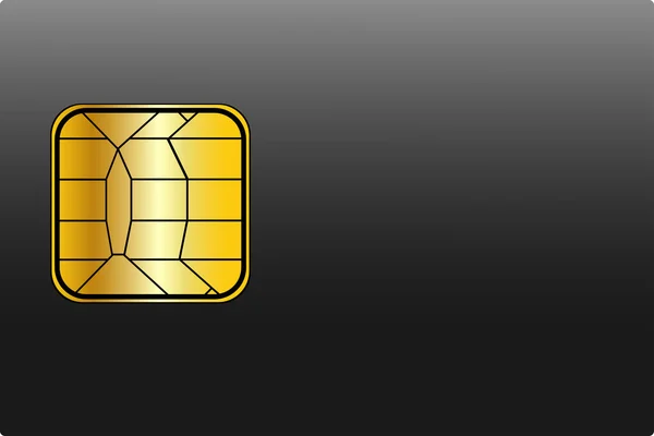 ゴールデン チップと空白のクレジット カード — ストック写真