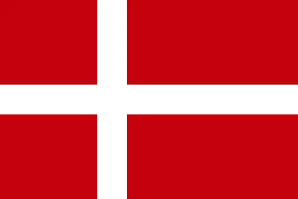 Національний прапор Данії — стокове фото