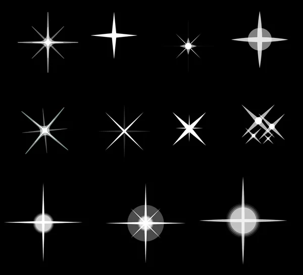 Estrellas sobre fondo negro —  Fotos de Stock