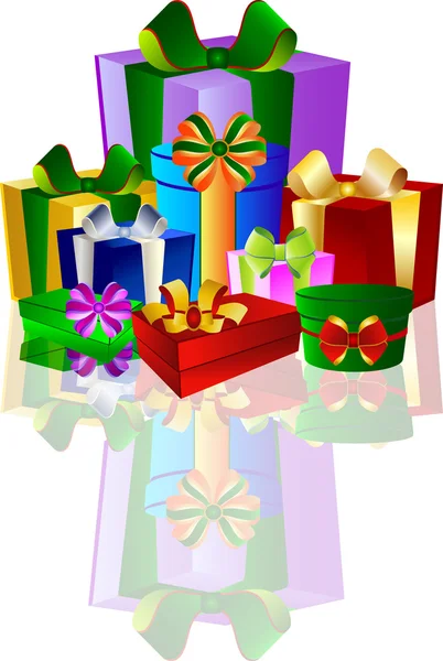 Colorful Gift Boxes on white Background — Stock Photo, Image