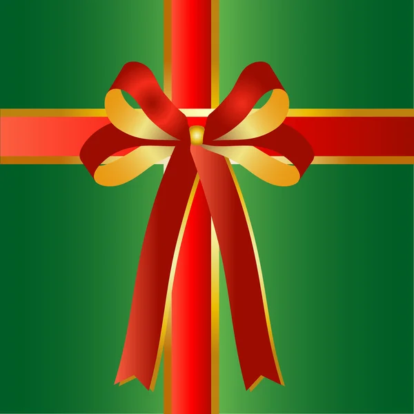 Green christmas present — Stock Photo, Image