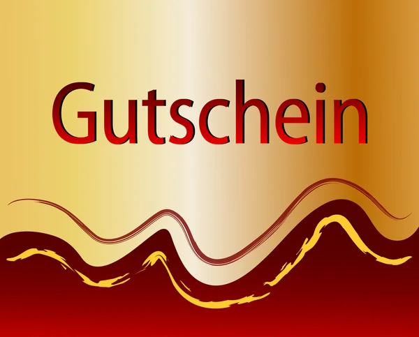 Certificado de regalo alemán — Foto de Stock