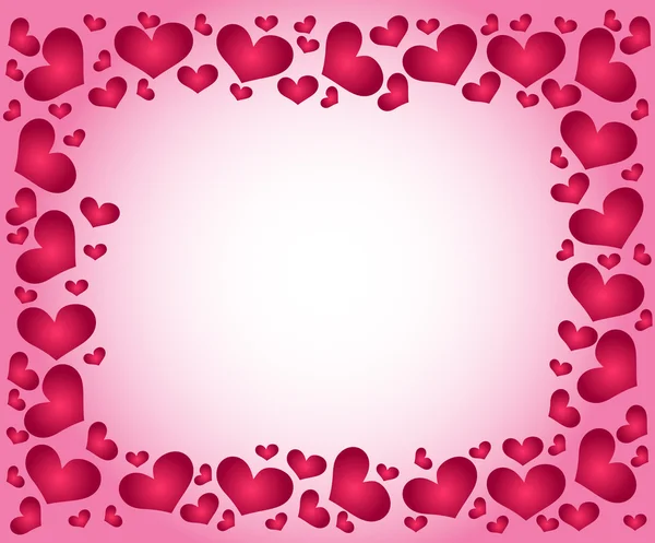 Frame with hearts — Stock Photo, Image