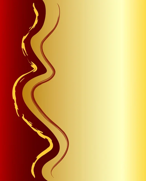 Ilustración de una decoración abstracta dorada bac —  Fotos de Stock