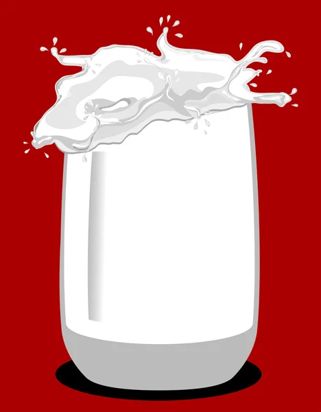 Illustration av ett glas mjölk — Stockfoto