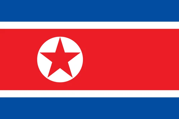 Bandeira nacional Coreia do Norte — Fotografia de Stock