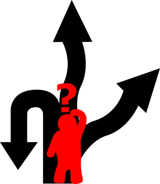 Black arrows show the way — Stock Photo, Image