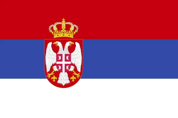 Bandera Nacional Serbia —  Fotos de Stock