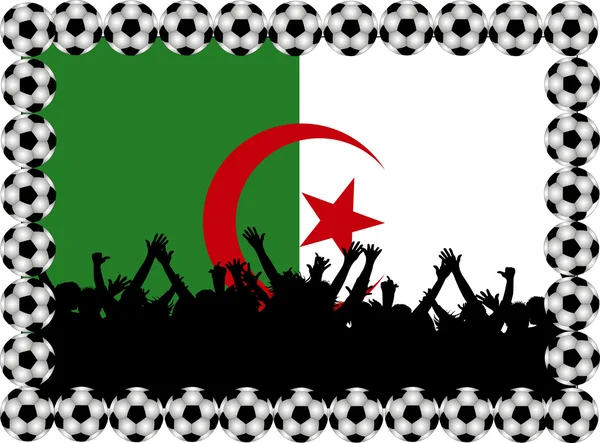 足球球迷阿尔及利亚 — 图库照片