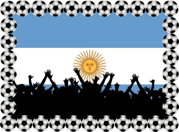 Soccer fans Argentina — Stock Photo, Image