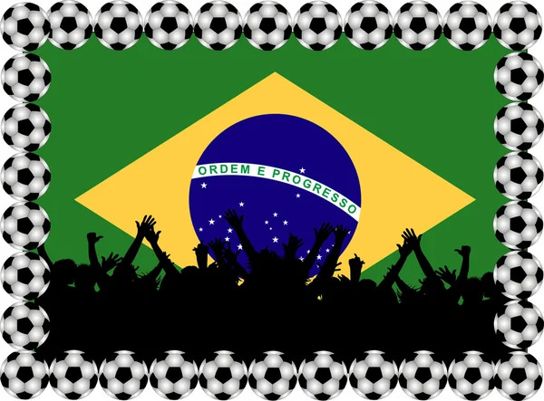 Fans de football Brésil — Photo