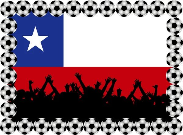 Voetbal fans Chili — Stockfoto