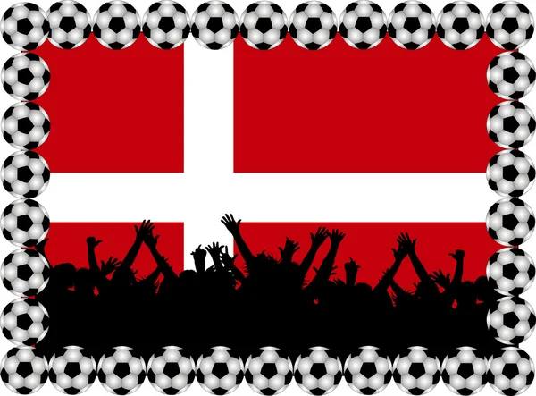 足球球迷丹麦 — 图库照片