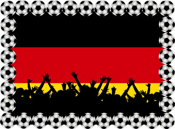 Fotbalové fanoušky Německo — Stock fotografie