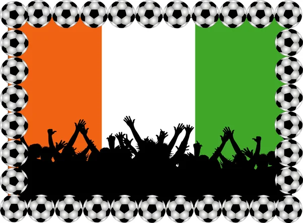 Fãs de futebol Costa do Marfim — Fotografia de Stock