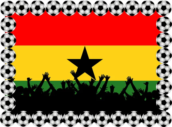 Γκάνα τους οπαδούς του ποδοσφαίρου — Φωτογραφία Αρχείου