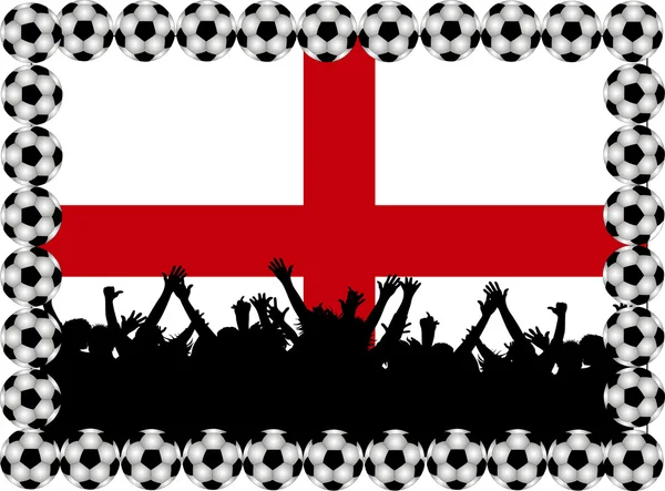 Футбольні фанати з Англії — стокове фото