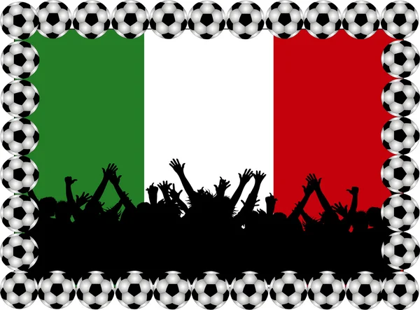 Soccer fans Italy — Stock Photo, Image