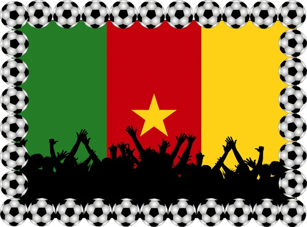 足球球迷喀麦隆 — 图库照片