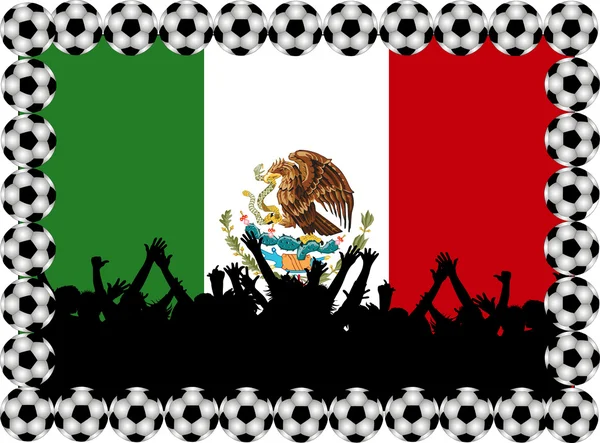 Fotbalové fanoušky Mexiko — Stock fotografie