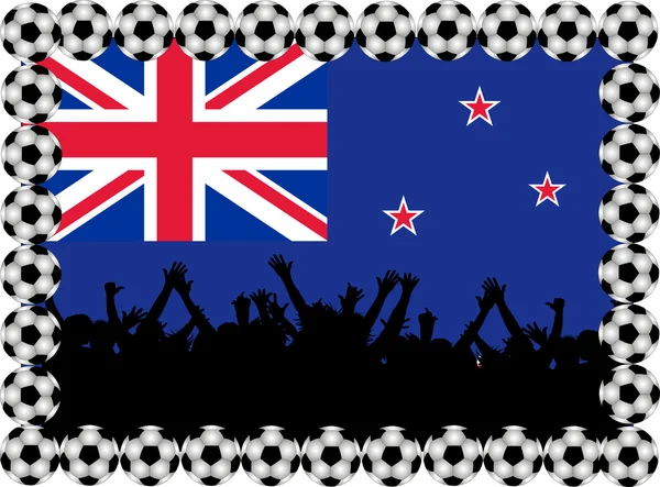 Soccer fans New Zealand — Stock Photo, Image