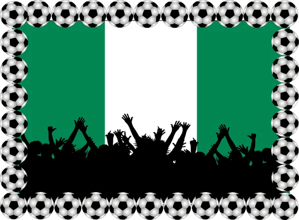 Fotballtilhengere Nigeria – stockfoto
