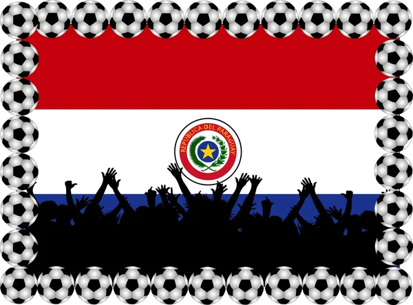 Fotboll fläktar paraguay — Stockfoto