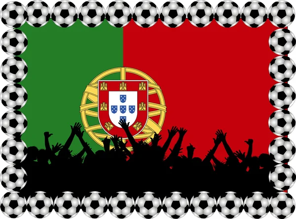 Voetbal fans portugal — Stockfoto