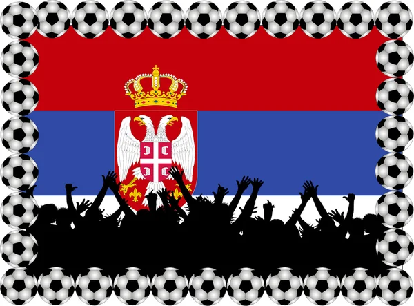 Soccer fans Serbia — Stock Photo, Image
