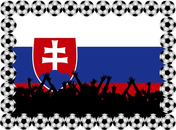 Футбол вболівальники Словаччини — стокове фото