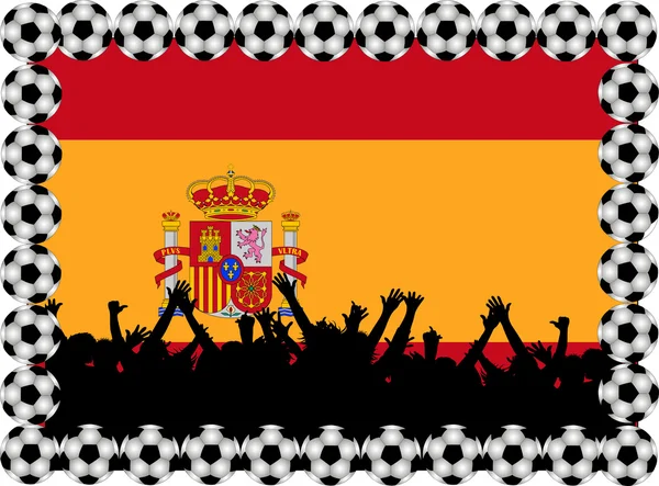 Voetbal fans Spanje — Stockfoto