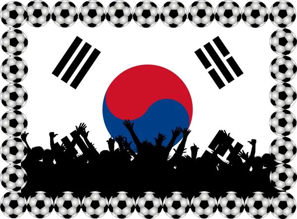 Fãs de futebol South Corea — Fotografia de Stock