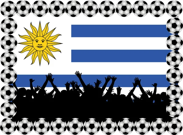 Fußballfans uruguay — Stockfoto