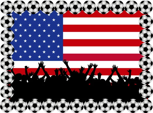 Soccer fans USA — Stock Photo, Image