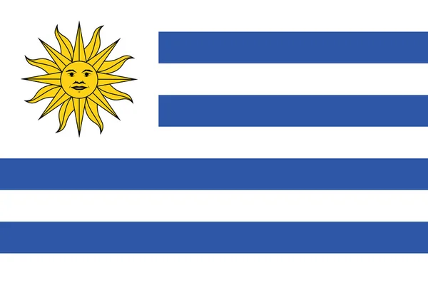 Bandeira nacional Uruguai — Fotografia de Stock