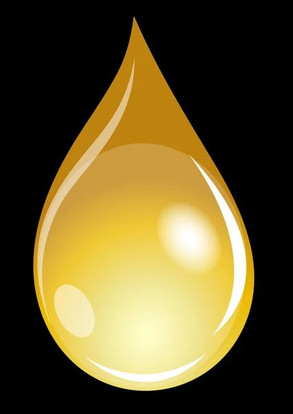 Ilustración de una gota de agua dorada — Foto de Stock