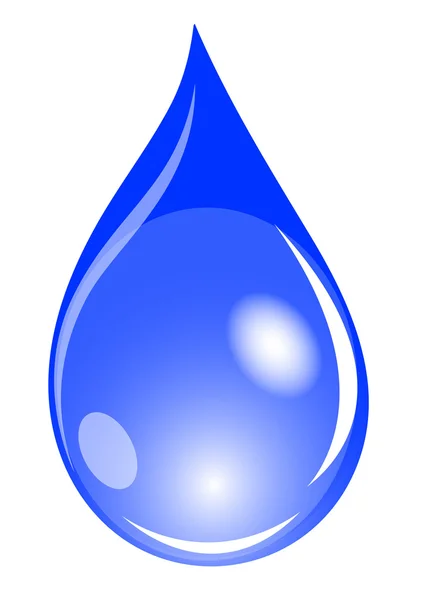 Ilustración de una gota de agua azul — Foto de Stock