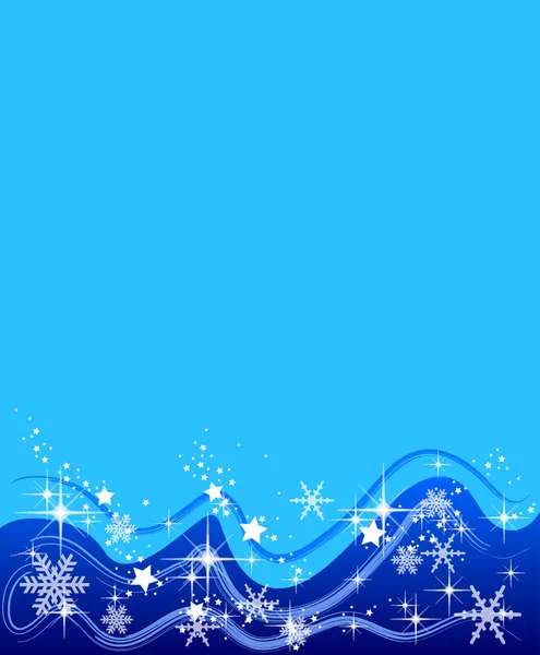 Illustratie van een blauwe achtergrond met sterren en — Stockfoto
