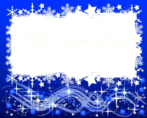 Metniniz için arka plan ile boşluk christmas mavi — Stok fotoğraf