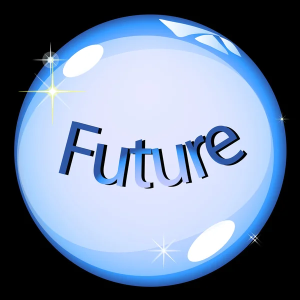 Kryształowej kuli przyszłości — Zdjęcie stockowe
