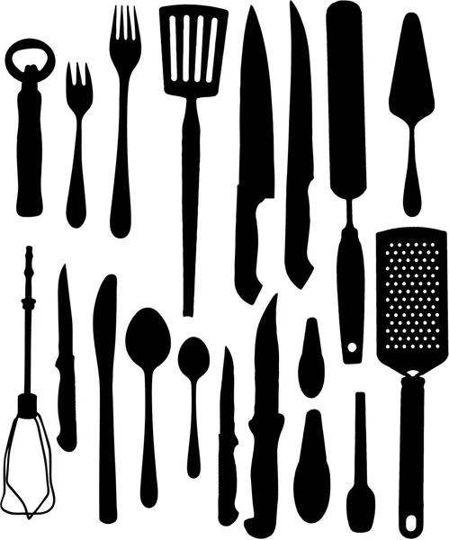 Ensemble d'objets de cuisine — Image vectorielle