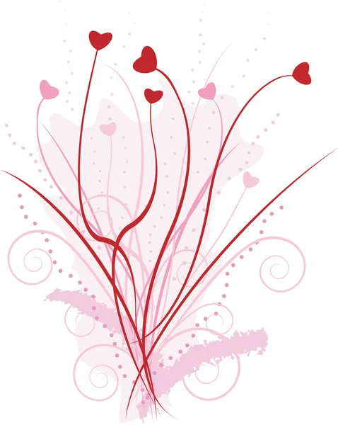 Sydämen kukat — vektorikuva