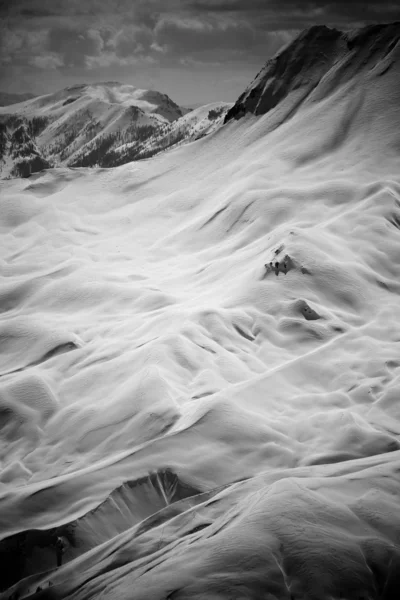 Alpen - zwart-wit — Stockfoto