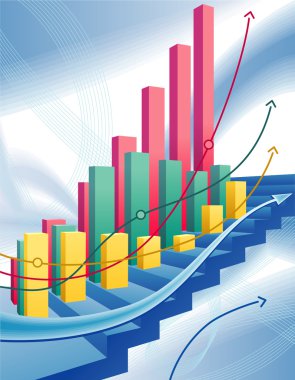 Abstract business graph clipart